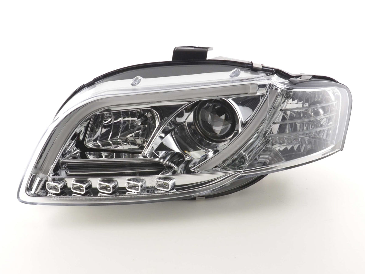 Scheinwerfer Set Daylight LED Tagfahrlicht Audi A4 Typ 8E 04-08 chrom Scheinwerfer Set Daylight LED Tagfahrlicht Audi A4 Typ 8E 04-08 chrom